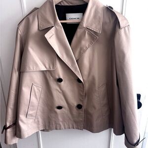 Coach Outlet Signature Cropped Trench Jacket - Size Large